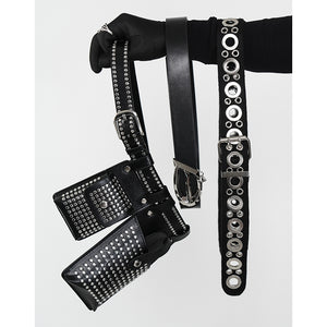 Cyberpunk Motorcycle PU Leather Belt