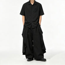Load image into Gallery viewer, Japanese Loose Draped Casual Short Sleeve Shirt

