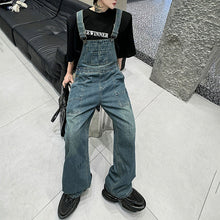 Load image into Gallery viewer, Loose Retro Wide-leg Workwear Denim Overalls
