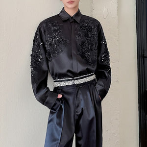 Brocade 3D Sequin Embroidered Shirt