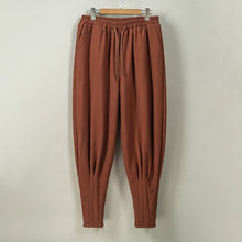 Load image into Gallery viewer, Pleated Drawstring Thickened Lantern Casual Pants

