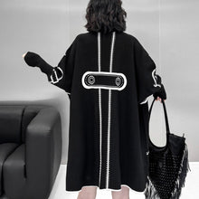 Load image into Gallery viewer, Reversible Loose-fitting Mid-length Knitted Cardigan
