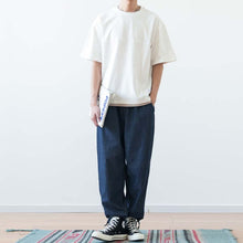Load image into Gallery viewer, Japanese Loose Drop Shoulder Fake Two Piece T-shirt
