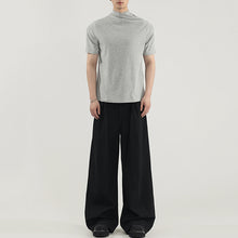 Load image into Gallery viewer, Straight Shoulder Jumpsuit Collar Knitted Slim Fit T-shirt
