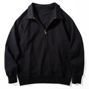 Half-zip Lapel Loose Casual Long-sleeved Sweatshirt