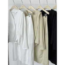Load image into Gallery viewer, Women's Linen Shirt and Skirt Two-Piece Set
