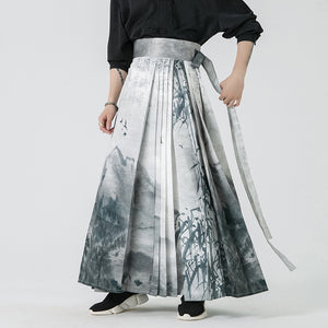 Ink Printed Hanfu Horse Face Skirt