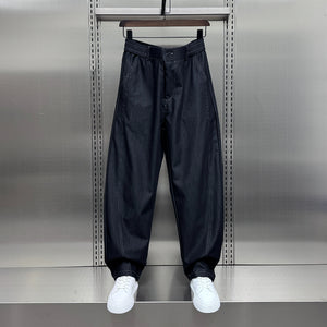 Ice Silk Drape Scimitar Loose Jeans