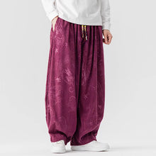 Load image into Gallery viewer, Corduroy Printed Casual Wide-Leg Pants
