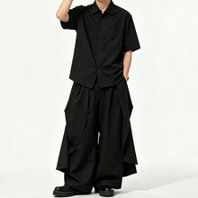 Load image into Gallery viewer, Japanese Loose Draped Casual Short Sleeve Shirt
