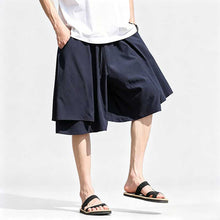 Load image into Gallery viewer, Ice Silk Loose-fitting Faux Two-piece Shorts
