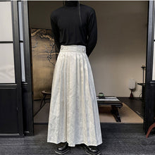 Load image into Gallery viewer, Vintage Jacquard Pleated One-piece Buckle Long Skirt
