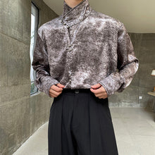 Load image into Gallery viewer, Satin Button-down Long-sleeved Casual Shirt
