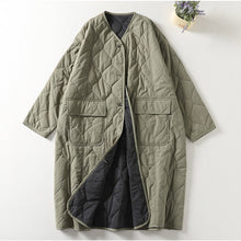 Load image into Gallery viewer, Quilted Crew Neck Loose Retro Jacket
