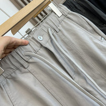 Load image into Gallery viewer, Elastic Drawstring Waist Loose Wide-leg Straight Cargo Pants
