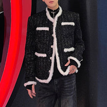Load image into Gallery viewer, Paneled Raw-edge Tweed Jacket
