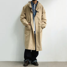 Load image into Gallery viewer, Japanese Retro Hooded Over-the-knee Coat
