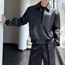 Load image into Gallery viewer, American Retro PU Leather Lapel Jacket
