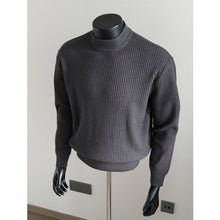 Load image into Gallery viewer, Striped Crew Neck Textured Knit Sweater
