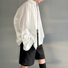 Load image into Gallery viewer, Loose Peak Collar Solid Color Oversized Shirt
