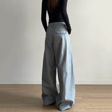 Load image into Gallery viewer, American Retro Loose Straight Pleated Scimitar Pants
