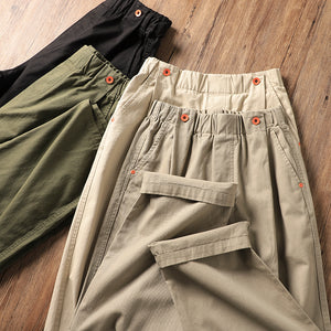 Wide-leg Cotton Loose Japanese Retro Casual Trousers