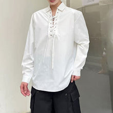 Load image into Gallery viewer, Tie-strap Casual Pullover Shirt
