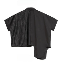Load image into Gallery viewer, Women’s Patchwork Irregular Collar T-shirt
