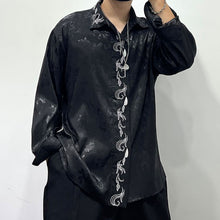 Load image into Gallery viewer, Dark Embroidered Loose Retro Shirt
