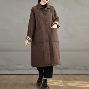Mid-length Loose Pocket Coat