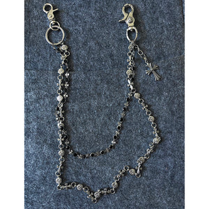 Retro Punk Metal Cross Waist Chain