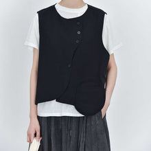 Load image into Gallery viewer, Japanese Retro Patchwork Pocket Vest
