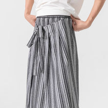 Load image into Gallery viewer, Vintage Striped Linen Thin Loose Wide Leg Culottes
