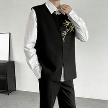 Load image into Gallery viewer, Embroidered Casual Metal Button Vest
