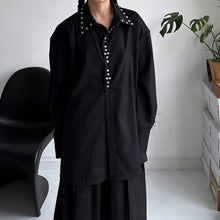 Load image into Gallery viewer, Rivet Loose Casual Padded Shoulder Shirt
