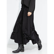 Load image into Gallery viewer, Women's Elastic-waist  Rivet Detail Asymmetrical Hem Balloon Skirt

