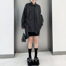 Load image into Gallery viewer, Striped Loose POLO Collar Shirt
