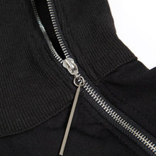 Load image into Gallery viewer, High-neck Side-zip Irregular Loose Top
