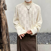 Load image into Gallery viewer, Retro Lace Openwork Mock Neck Shirt
