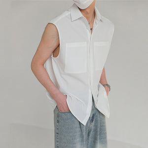Summer Loose Textured Vest Shirt