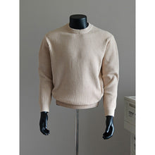 Load image into Gallery viewer, Striped Crew Neck Textured Knit Sweater
