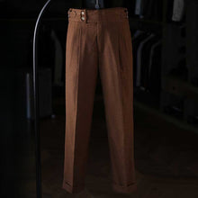 Load image into Gallery viewer, Italian Casual Paris Buckle Straight Business Trousers
