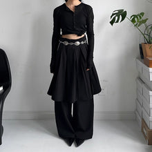 Load image into Gallery viewer, Fake Two-piece Loose Drape Pleated Skirt Pants
