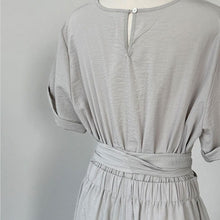 Load image into Gallery viewer, Cross-strap Short-sleeved Fitted Waist Dress
