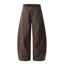 Load image into Gallery viewer, American Retro Rivet Stitching Deconstructed Scimitar Pants
