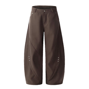 American Retro Rivet Stitching Deconstructed Scimitar Pants