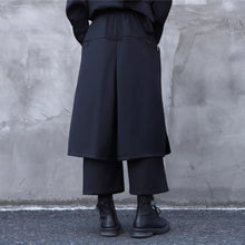 Load image into Gallery viewer, Faux Two-piece Wide-leg Asymmetrical Skirt Pants
