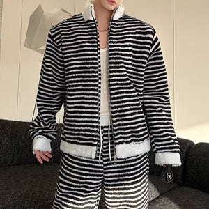 Striped Loose Casual Two-piece Suit