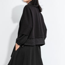 Load image into Gallery viewer, Fake Two-piece Stand-up Collar Casual Sweatshirt
