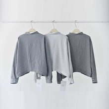 Load image into Gallery viewer, Curved Hem Checkered Textured Shirt
